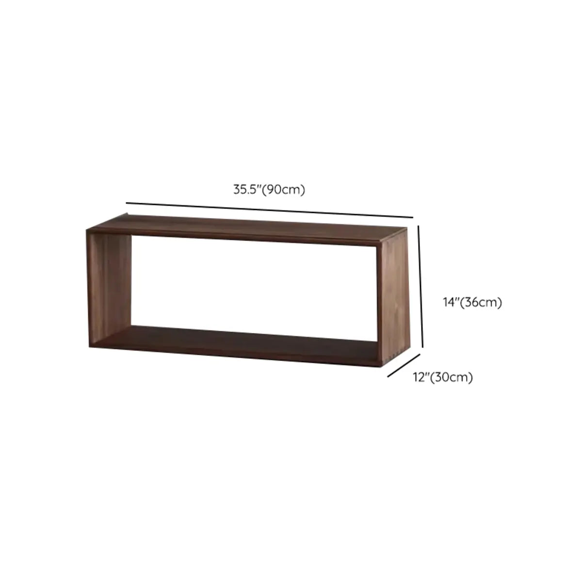 Desktop Lateral Modern Rectangular Walnut Bookcase Image - 14