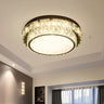 Dimmable Chrome Square Crystal LED Flush Mount Light Image - 4