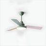 Dimmable Solid Wood White Downrods Ceiling Fan with Light Image - 10