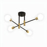 Dining Black Gold Sputnik Semi-Flush Mount Lamp 4-Light Image - 2