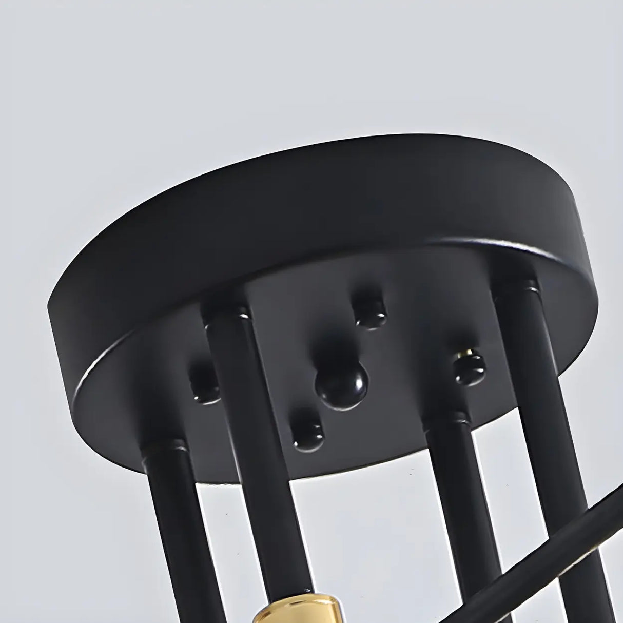 Dining Black Gold Sputnik Semi-Flush Mount Lamp 4-Light Image - 12