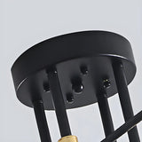 Dining Black Gold Sputnik Semi-Flush Mount Lamp 4-Light Image - 12