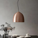 Dining Room Mini Copper Dome Metal Pendant Light Image - 1