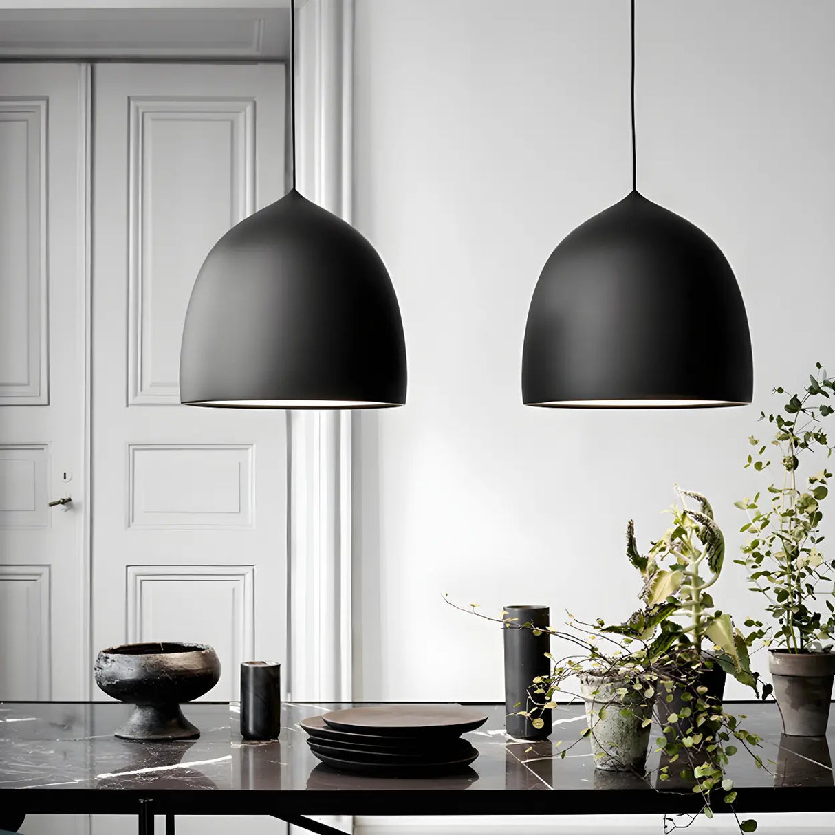 Dining Room Mini Copper Dome Metal Pendant Light Image - 5