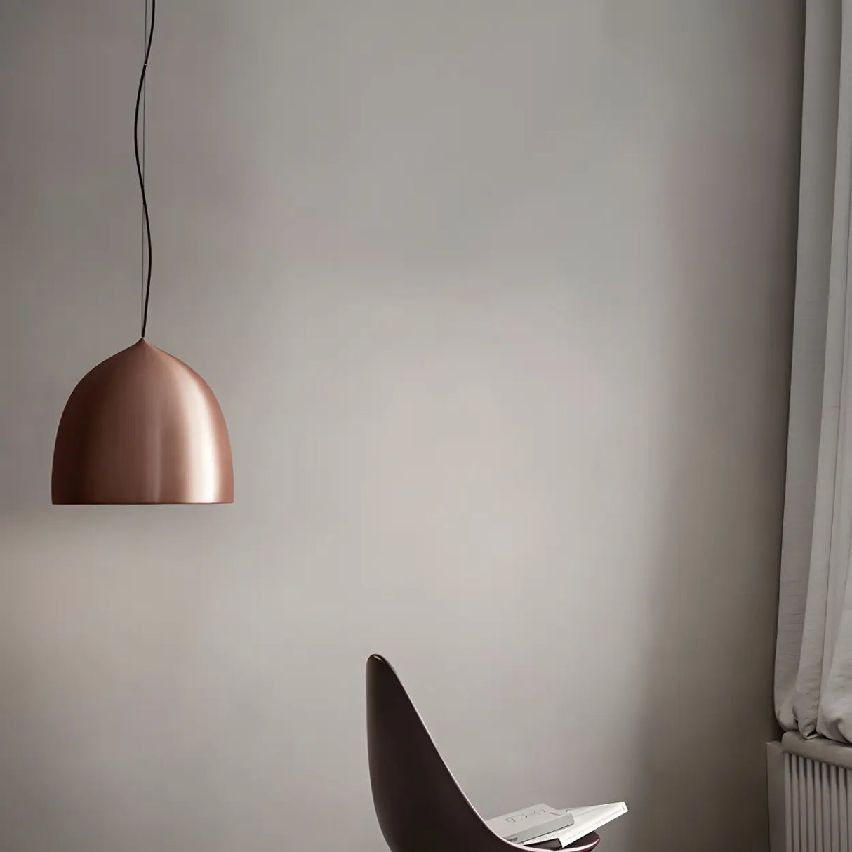 Dining Room Mini Copper Dome Metal Pendant Light Image - 3