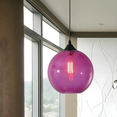 Dining Room Mini Glass Globe-Shaped Pendant Light Image - 1