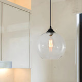 Dining Room Mini Glass Globe-Shaped Pendant Light Image - 17