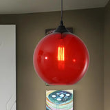 Dining Room Mini Glass Globe-Shaped Pendant Light Image - 7