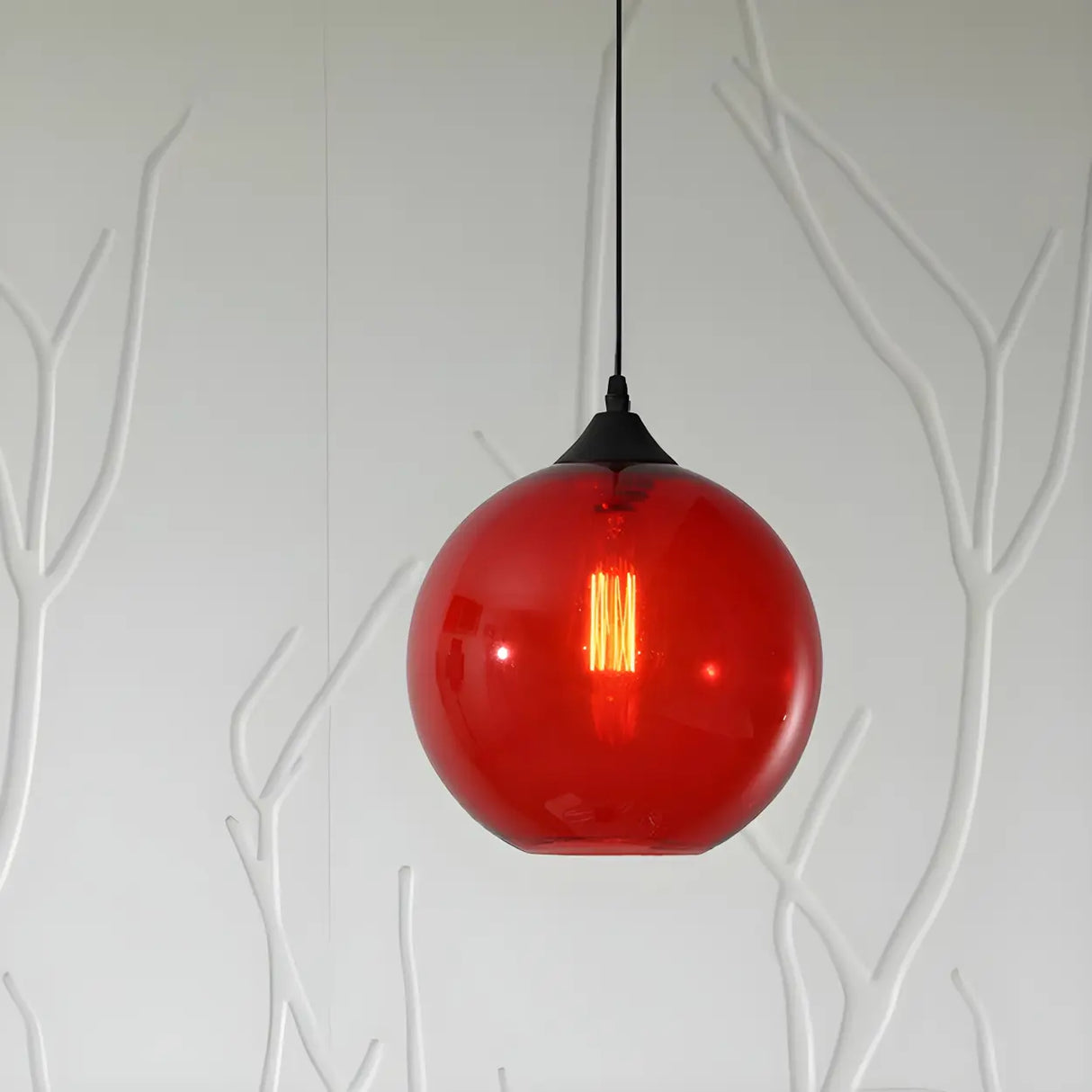 Dining Room Mini Glass Globe-Shaped Pendant Light Image - 8