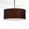 Dining Room Rustic Fabric Drum-Shaped Pendant Light Image - 5