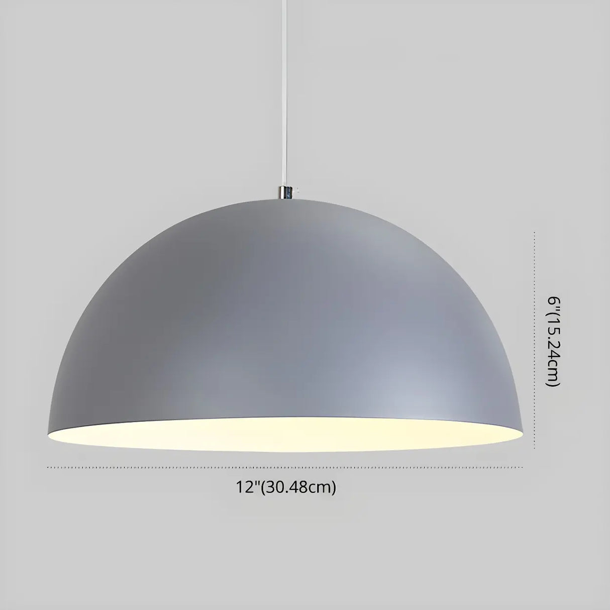 Dining Room Simple Semicircle Aluminum Pendant Light 
