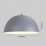 Dining Room Simple Semicircle Aluminum Pendant Light #size