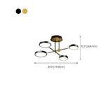 Dining Room Sputnik Round Semi-Flush Mount Lamp 8-Light Image - 19