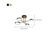 Dining Room Sputnik Round Semi-Flush Mount Lamp 8-Light Image - 19