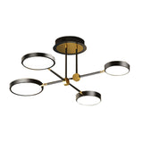 Dining Room Sputnik Round Semi-Flush Mount Lamp 8-Light Image - 5