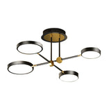 Dining Room Sputnik Round Semi-Flush Mount Lamp 8-Light Image - 5