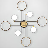 Dining Room Sputnik Round Semi-Flush Mount Lamp 8-Light Image - 8