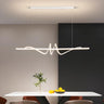 Dining Room Unique LED Black Wave Pendant Light Image - 14