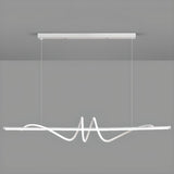 Dining Room Unique LED Black Wave Pendant Light Image - 9
