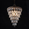 Dining Room Vintage Cone Crystal Pendant Chandelier Image - 6