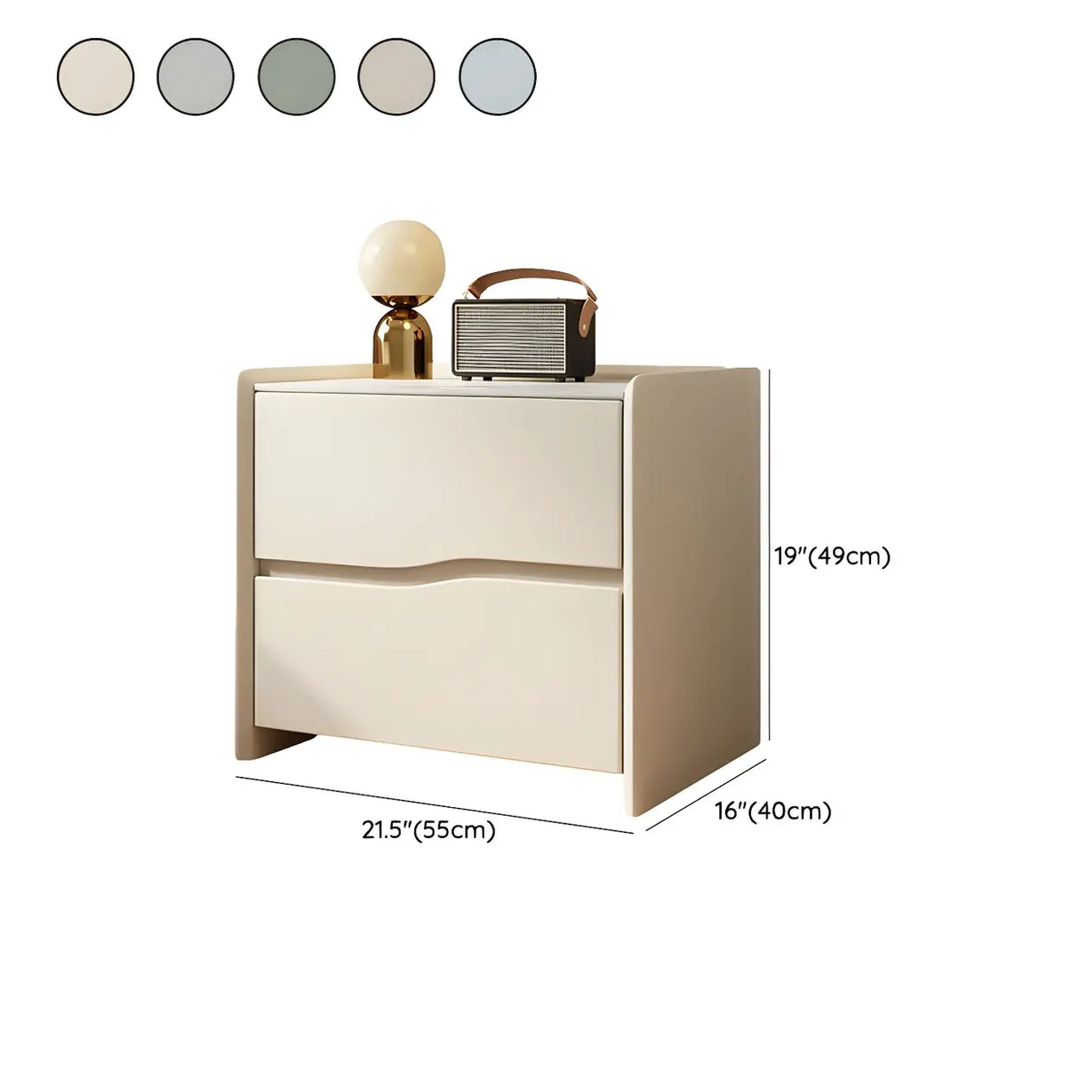 Distressed Finish Stone Countertop Kids Nightstand Image - 17