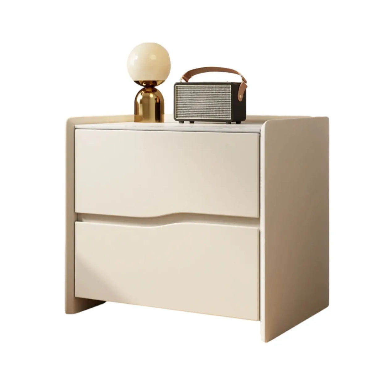 Distressed Finish Stone Countertop Kids Nightstand Image - 9