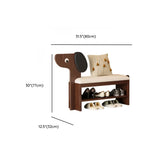 Dog-Shaped Entryway Shoe Bench with Cushion & Storage Shelves #size