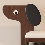 Dog-Shaped Entryway Shoe Bench with Cushion & Storage Shelves Image - 8