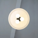 Dome Glass Red Ball White Modern Chandeliers Dining Room Image - 12