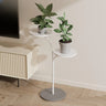 Double Layer Round Tray Branch Plant Stand Gold-White Image - 21