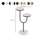 Double Layer Round Tray Branch Plant Stand Gold-White #size