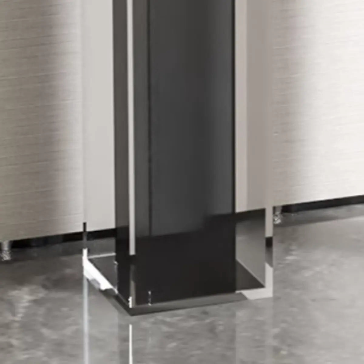Double Pedestal Rectangle White Marble Top Console Table Image - 5