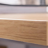 Double Pedestal Timber Beige Twin Storage Office Desk Set Image - 10