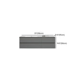 Dove Grey Wall Mounted Bathroom Vanity with Stone Top Image - 24
