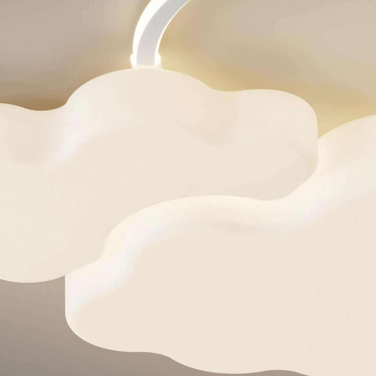 Dreamy Dimmable White Cloud-Shaped LED Flush Mount Lamp Image - 4