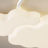 Dreamy Dimmable White Cloud-Shaped LED Flush Mount Lamp Image - 4