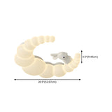 Dreamy White Crescent Resin Flush Mount Ceiling Light #size