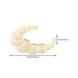 Dreamy White Crescent Resin Flush Mount Ceiling Light Image - 18