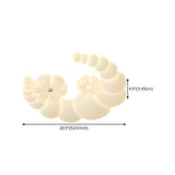Dreamy White Crescent Resin Flush Mount Ceiling Light Image - 19