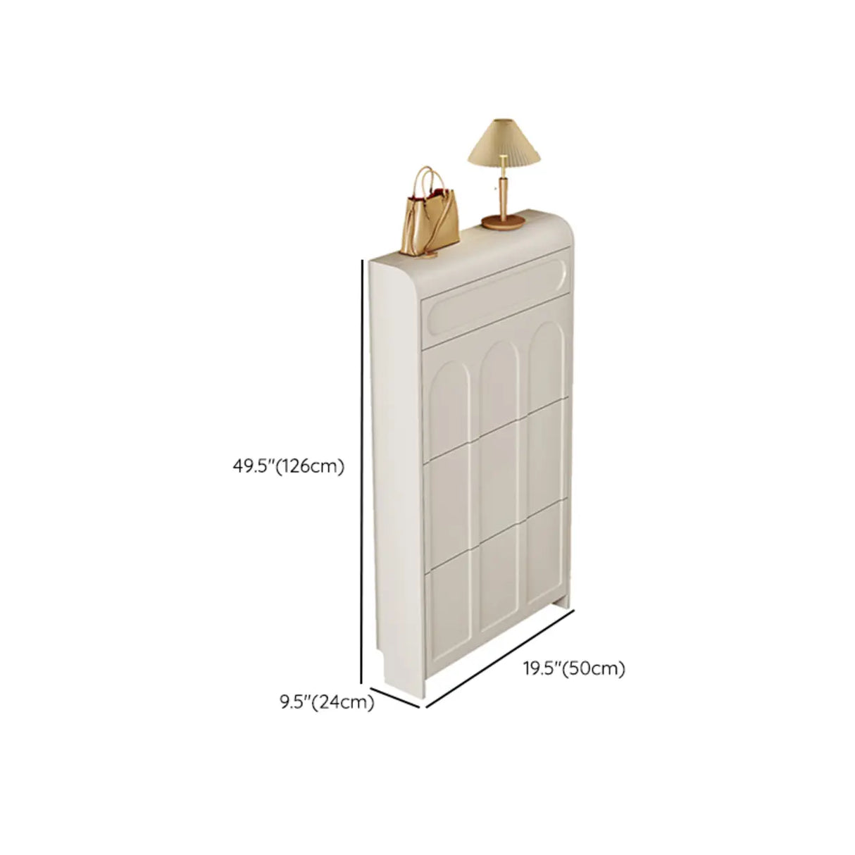 Drop Front Wall-Mounted White Adjustable Shoe Storage Image - 22