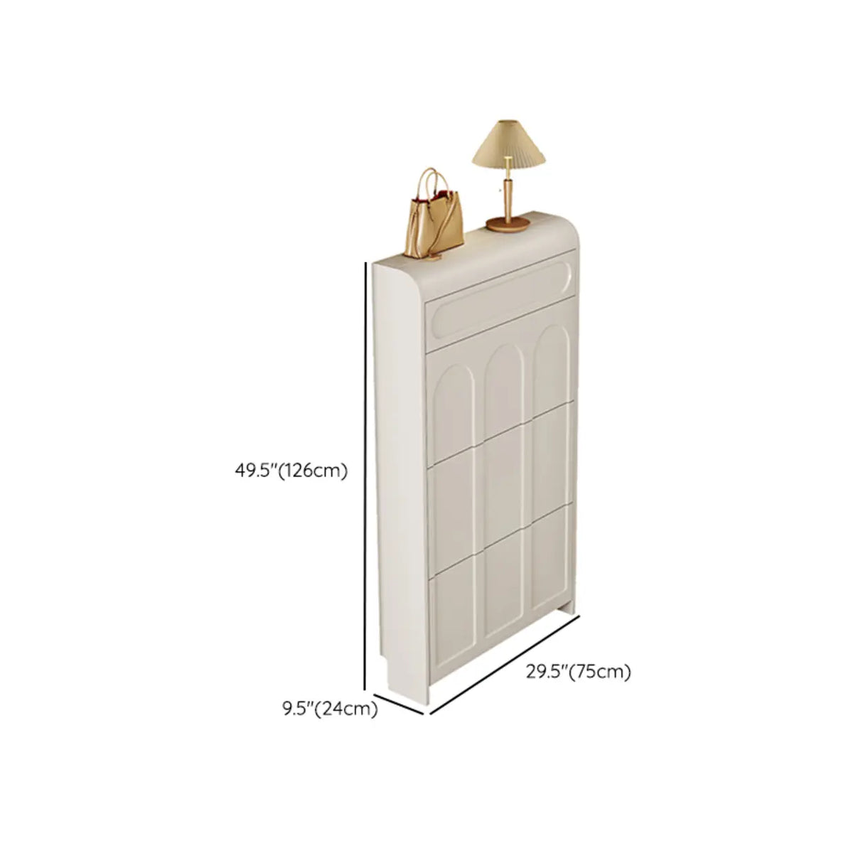 Drop Front Wall-Mounted White Adjustable Shoe Storage Image - 27