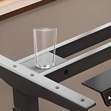 Electric Adjustable L-Shaped Wooden Computer Desk Image - 6
