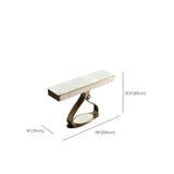 Elegant Abstract Blue Marble Storage Console Table #size