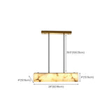 Elegant Alabaster Linear Adjustable Island Pendant Light Image - 20
