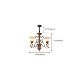 Elegant Antique Bronze 8-Light Vintage Ceiling Chandelier #size
