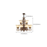 Elegant Antique Bronze 8-Light Vintage Ceiling Chandelier Image - 20