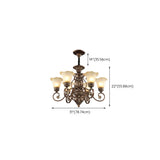 Elegant Antique Bronze Vintage Ceiling Chandelier Image - 18