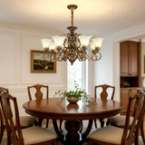 Elegant Antique Bronze Vintage Ceiling Chandelier Image - 21