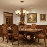 Elegant Antique Bronze Vintage Ceiling Chandelier Image - 3