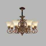 Elegant Antique Bronze Vintage Ceiling Chandelier Image - 9